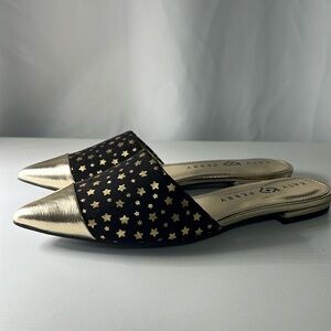 Katy Perry pointed gold toe star mule - the Tarin black size 8 NWOB